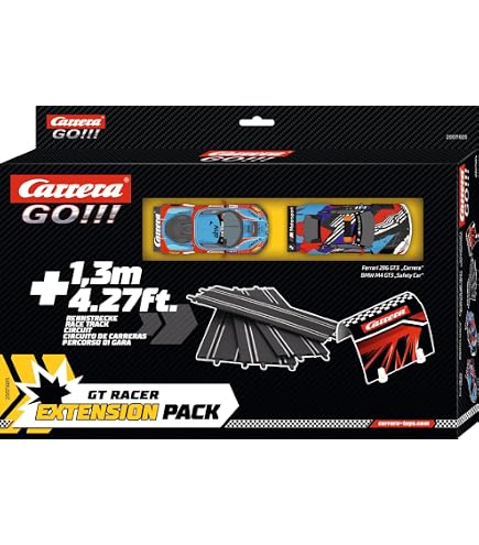 Extension Piste Slot Kit Extension Rails Carrera GO!!! Greenhills - 4 Droites + 1 1/3 Droite + 1 Compteur Tours + 2 Courbes Carrera GO Supplément Rails