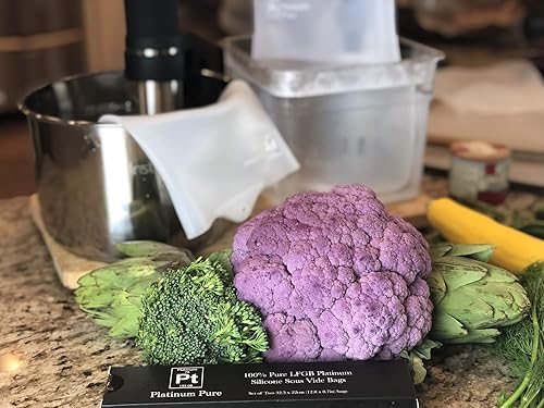 Platinum Pure,Reusable Sous Vide Bags,Set of BPA Free Bags for