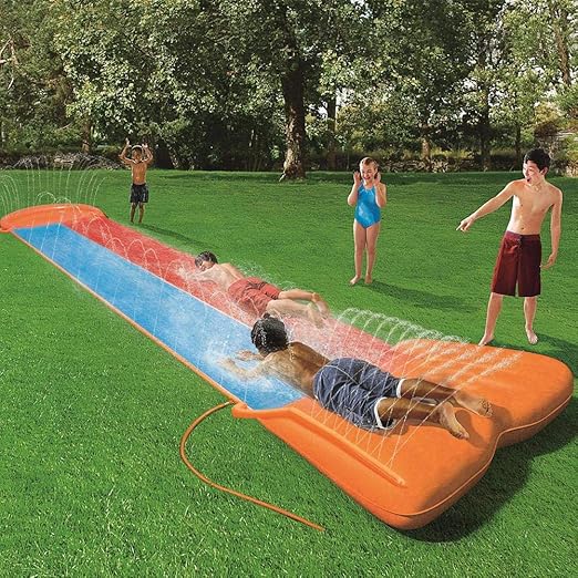 Yunhighuk Giant Children's Water Slide with Sprinkler for Garden
