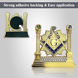 ASmileIndeep Masonic Car Emblem Square Freemason