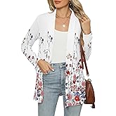 Micoson Long Sleeve Lightweight Thin 2025 Summer Cardigan for Women Casual Loose Fit Kimono Cover Up with Pockets