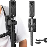 Selfie Stick Holster Backpack Clip Mount for insta360 X6 X4 Air Accessories | X5 Quick Release Mount for gopro hero 13 12 MAX 2 Strap For DJI Osmo 360 Action 6 5 Pocket 4 3 Pro