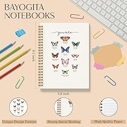 BAYOGITA Christian Butterfly Notebook