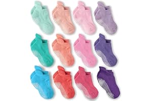 LA ACTIVE Non Slip Grip Ankle Boys and Girls Socks with Non Skid for Babies Toddlers and Kids Back to School