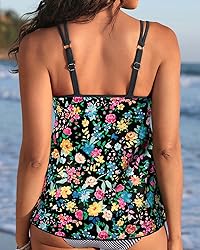 Womens Flowy Tankini Tops Only - Modest Bathing
