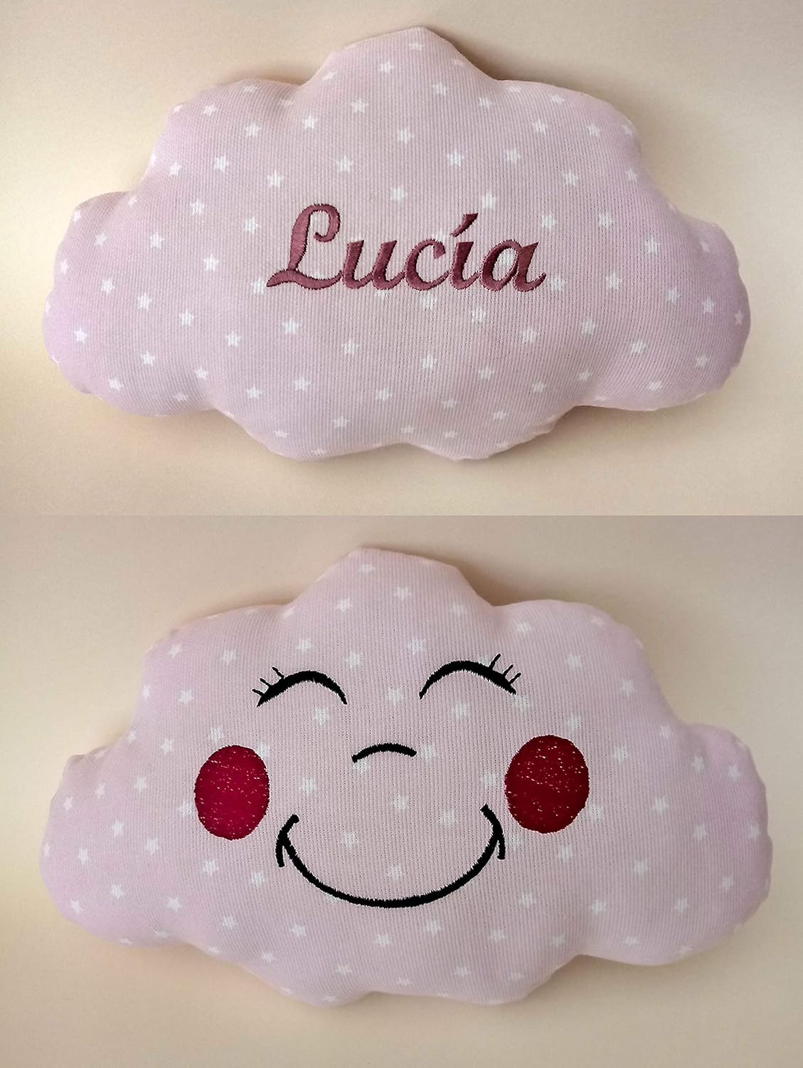 Cojín nube para bebés personalizado con su nombre, bordado a ...