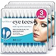 Fran Wilson EYE TEES COTTON TIPS 80 Count (3 PACK) - Precision Makeup Applicator, Double-sided Swabs with Pointed and Rounded Ends for Perfect Blending, Effective Cleaning and Precise Touch-ups