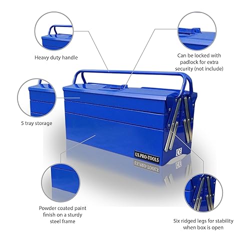 Marko Tools Metal Toolbox 3 5 Tray Cantilever Red 20 32 Tray Organiser