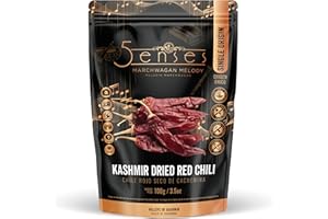 5Senses Kashmiri Dried Red Chili | Piment Rouge Séché Du Cachemire | Marchwagon Melody | Single Origin, Non-GMO (100g/3.5oz)
