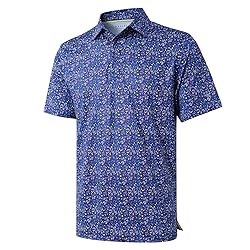 Men's Golf Shirts Dry Fit Short Sleeve Print