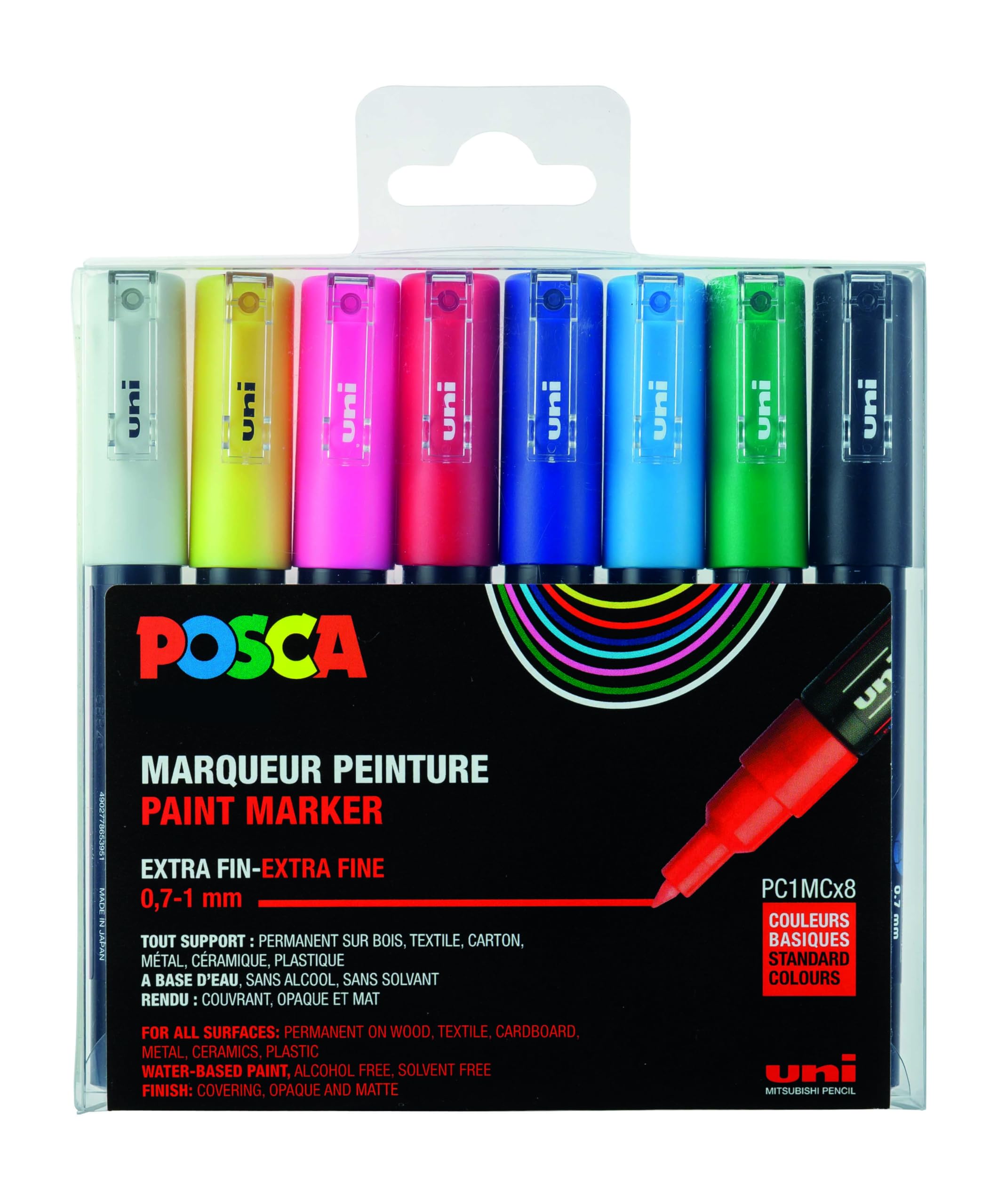 POSCA Set 8 MARKERS PC1MC Classic Pouch