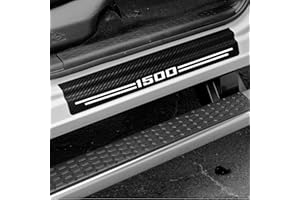 HONG HT Car Accessories Carbon Fiber Door Sill Scuff Protector Auto Door Entry Guard Scratch Shield Car Door Sill Sticker for Dodge Ram 1500 2012-2024 Auto Accessories (1500, White)