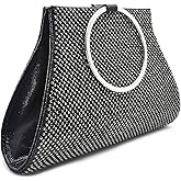 MOSSMON Crystal Clutch Purses Bride and Bridesmaid Handbag Elegant Wristlet Evening Bag for Women | Crystal, Bride and Bridesmaid, Elegant