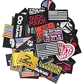 Harsgs 20 Pieces Random Tactical Morale Patch Bundle, Full Embroidery Loop and Hook Patches Set for Caps, Bags, Backpacks, Vest, Military Uniforms,Tactical Gears Etc