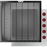 Upgraded Oxide Coating Honeycomb Laser Bed 400x400mm Honeycomb Work Table with Fixed Magnets for Most Laser Engraving Machines Fast Heat Dissipation and Smoke Elimination