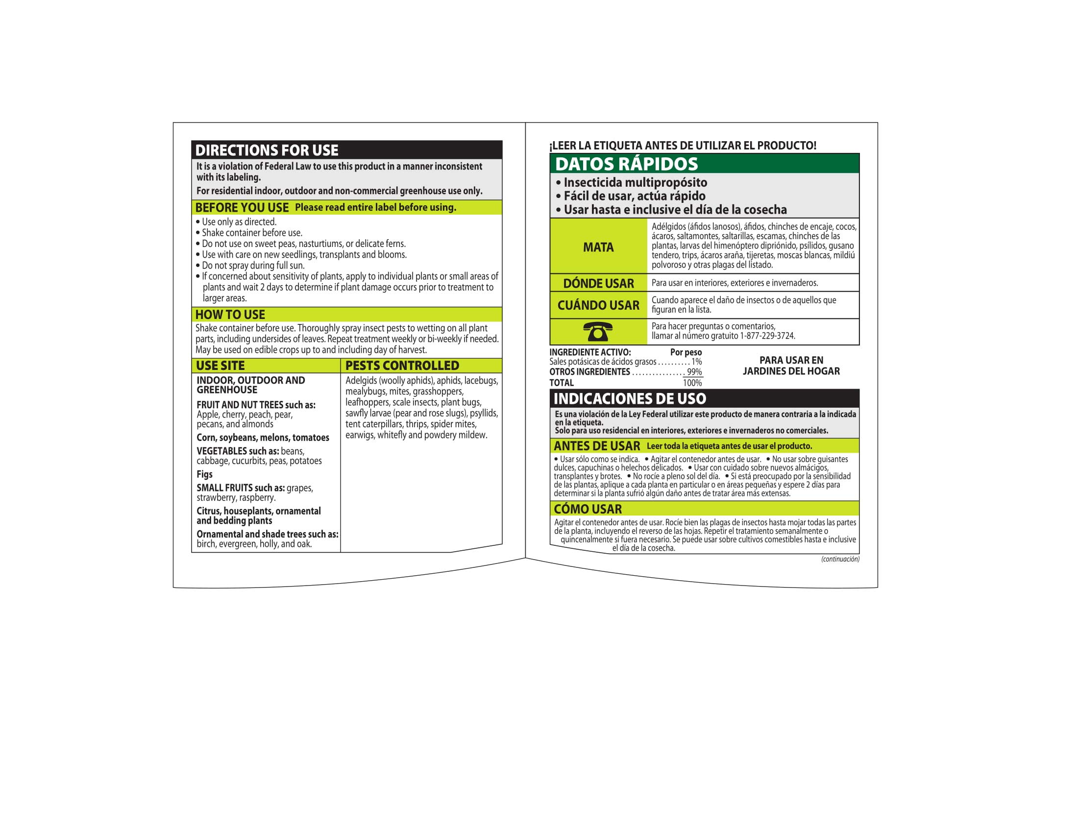 Natria 706230A Insecticidal Soap Organic Miticide, 24 oz, ReadytoUse