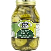 Amish Wedding Sweet Garlic Dill Pickles Ready to Eat USA Made 32 Oz