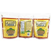 3 Pack Trader Joe's Golden Roasted Flax Seeds Whole Seeds