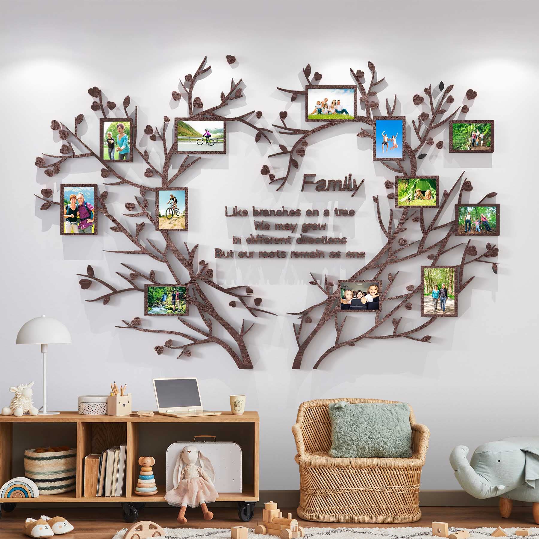 DecorSmart Love Family Tree Wall Decor Picture Frame Collage Removable