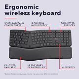 Trust Arvia Silent Wireless Ergonomic Keyboard UK QWERTY Bluetooth 2.4GHz view 2