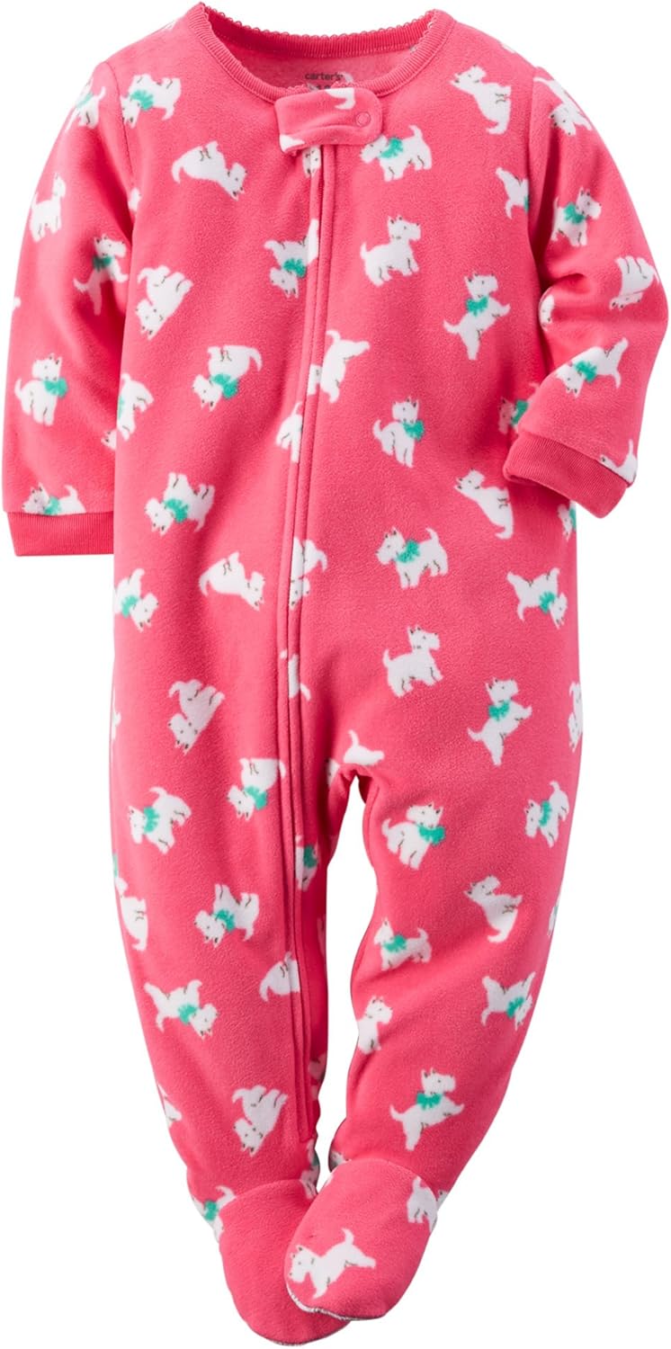 carter's big girl footed pajamas