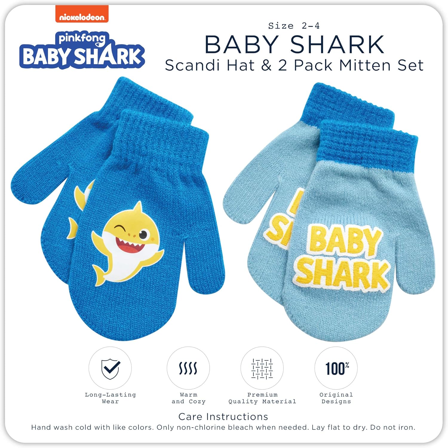 baby shark mittens