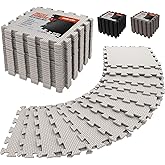 AIRHOP 12x12In Thick 18 Tiles Gym Floor Mat, High-Density EVA Foam Puzzle Gym Mat, Interlocking Foam Floor Tiles For Home Gym