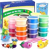 QMay Air Dry Clay 24 Colors Ultra Light Non-Toxic Modeling Set Kids view 1