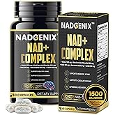 Product Maxx NADGENIX™ NAD+ Supplement – NMNH 500mg, Nicotinamide Riboside, TMG, Resveratrol & CoQ10 – Cellular Energy & Healthy Aging – 60 Capsules – High Absorption Liposomal Delivery