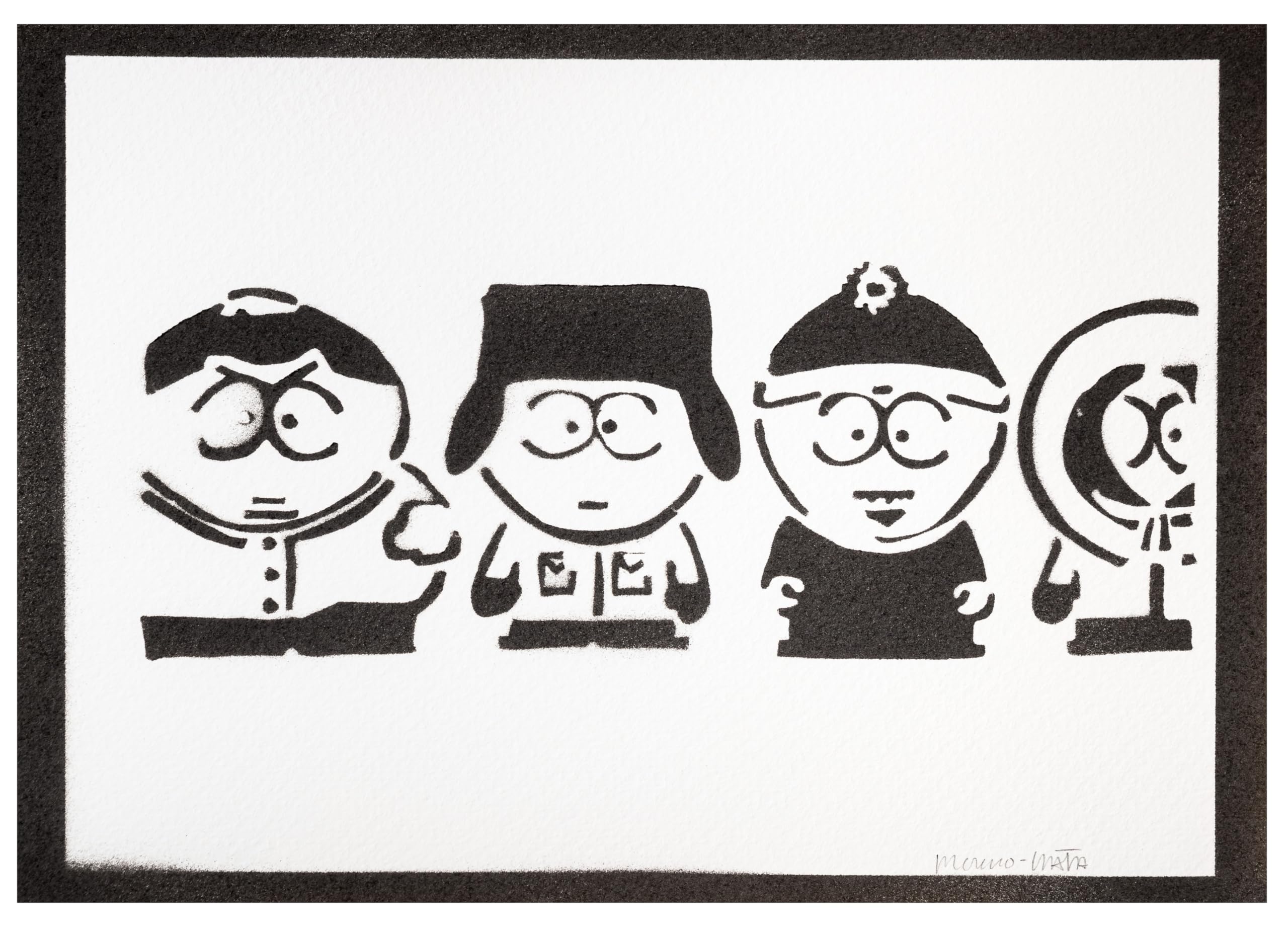 moreno-mata Real Handmade Graffiti South P... TV Series Poster Room Decor Home Wall Art Decoration Bedroom Gifts for Men and Women