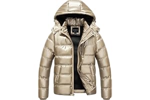 CREATMO US Men's Puffer Jacket Waterproof Winter Parka jacket Warm Thicken Ski Coat
