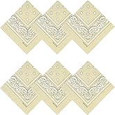 APIGANIZ 100% Cotton Bandanas, 21 x 21 inches, Set of 6
