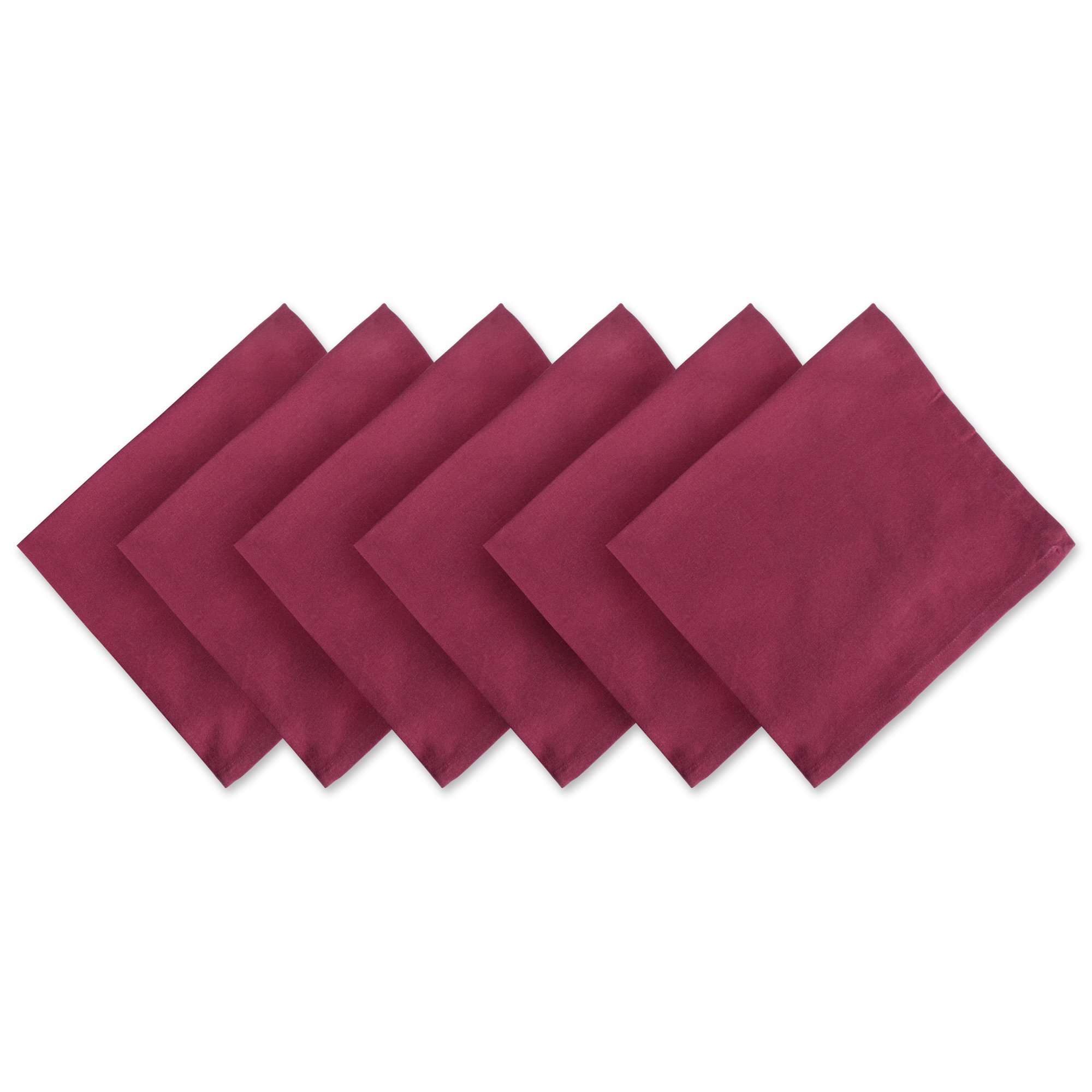 DII Collection, Cotton, Wine, 20" x 20" (Set of 6)