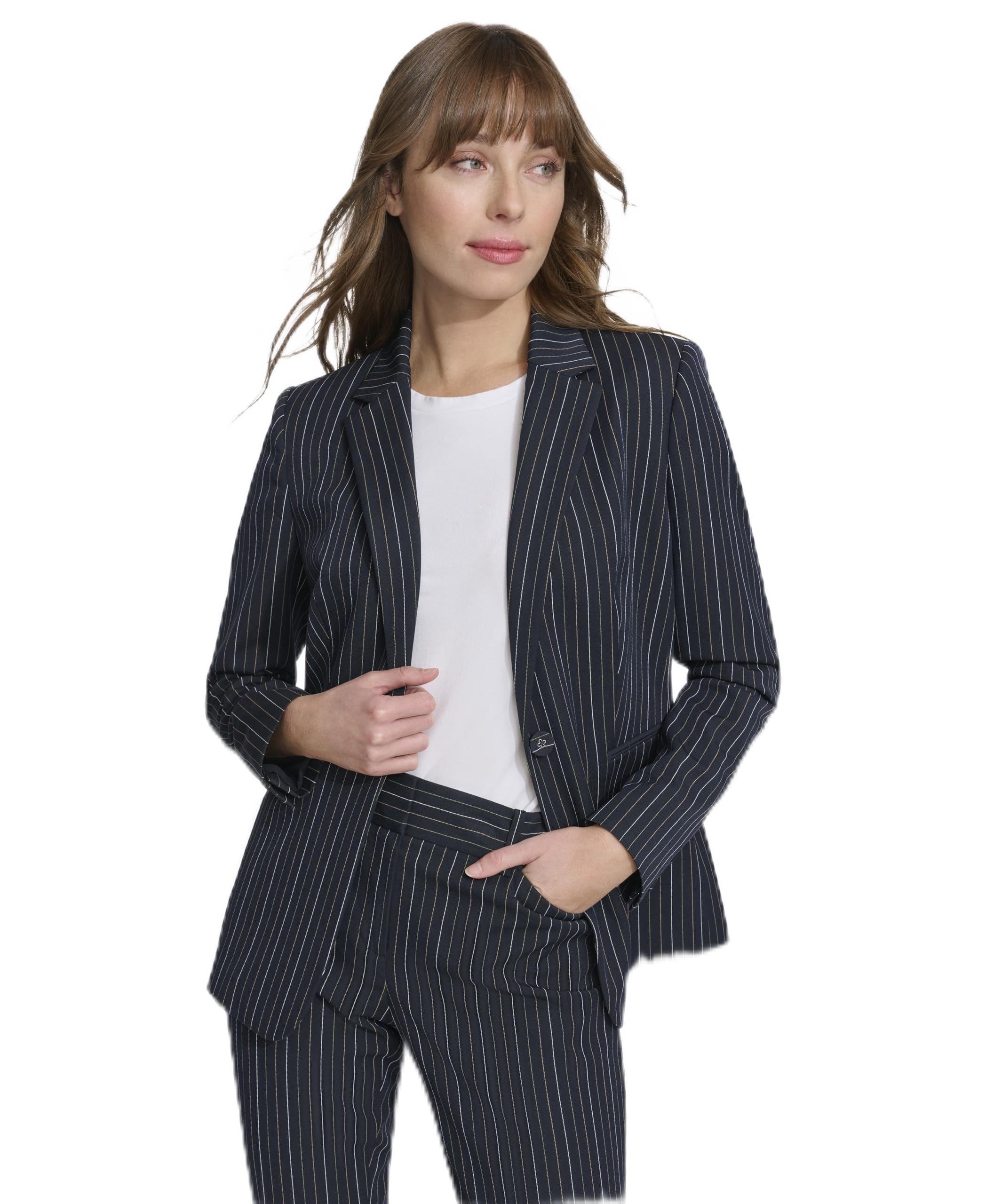 Photo 1 of Tommy Hilfiger Women's Suits Blazer, Midnight Multi, 4