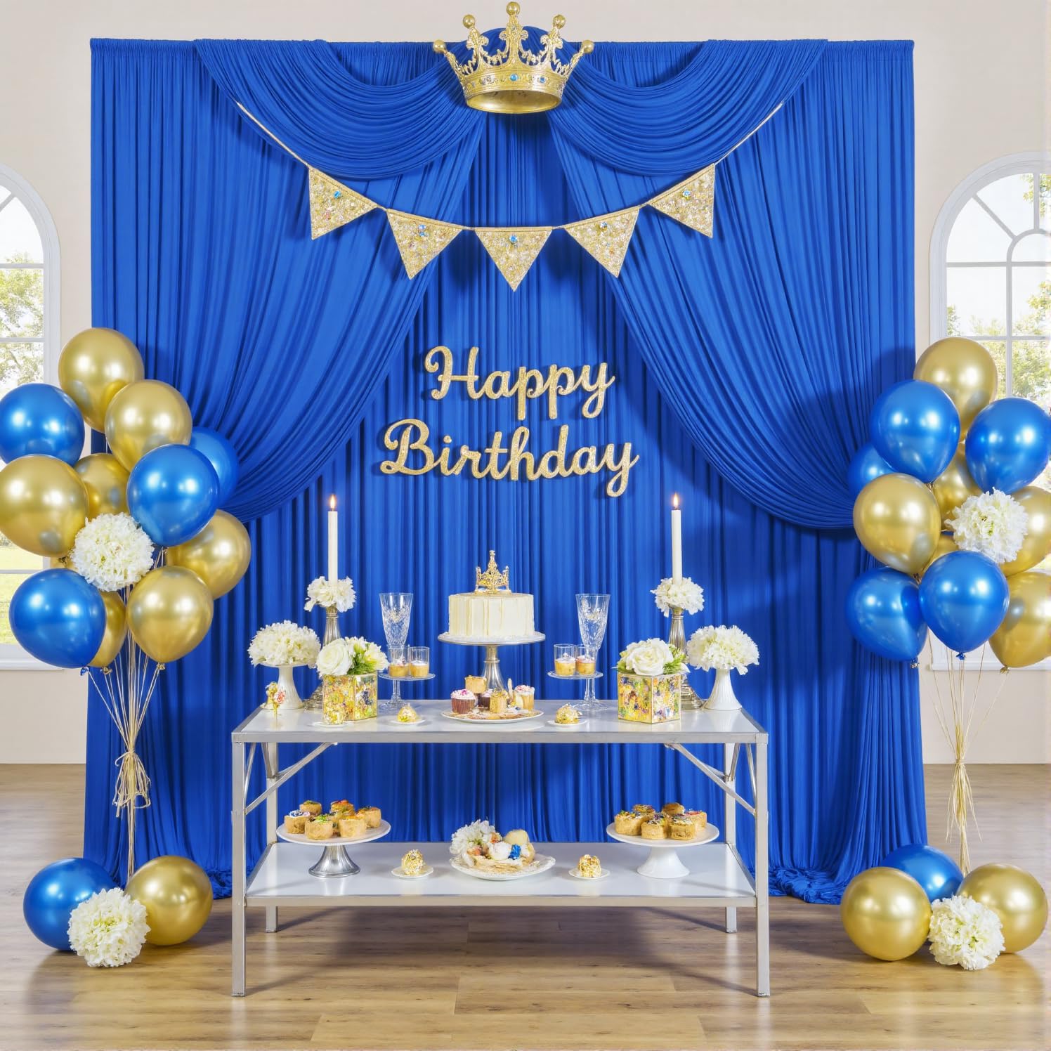 10ftx12ft Wrinkle Free Royal Blue Backdrop