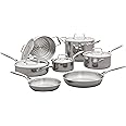 Amazon Brand – Stone & Beam Tri-Ply Stainless Steel Kitchen Cookware Set, Pots and Pans, 12-Piece