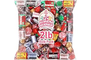 Chocolate Mix Individually Wrapped Sweets for gifting to your loved ones - 2lb Candy Bulk Assorted Pack Hershey’s Bars and Nuggets, Kisses Chocolate, Make your memorable moments with Kandy Korner