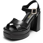 DREAM PAIRS Women's Platform Chunky Heel Sandals