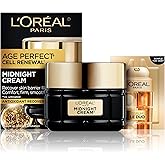 L'Oreal Paris Age Perfect Anti-Aging Midnight Cream 1.7 Oz + Serum Sample | Face Moisturizer with Vitamin E and Antioxidants, Non-Greasy Night Face Cream, Reduces Wrinkles and Firms Skin