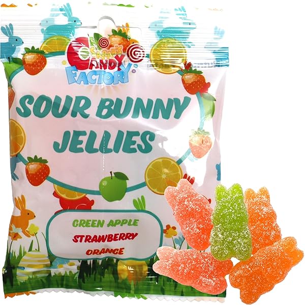 SARAH’S CANDY FACTORY MIX SOUR BUNNY JELLY GUMMY...
