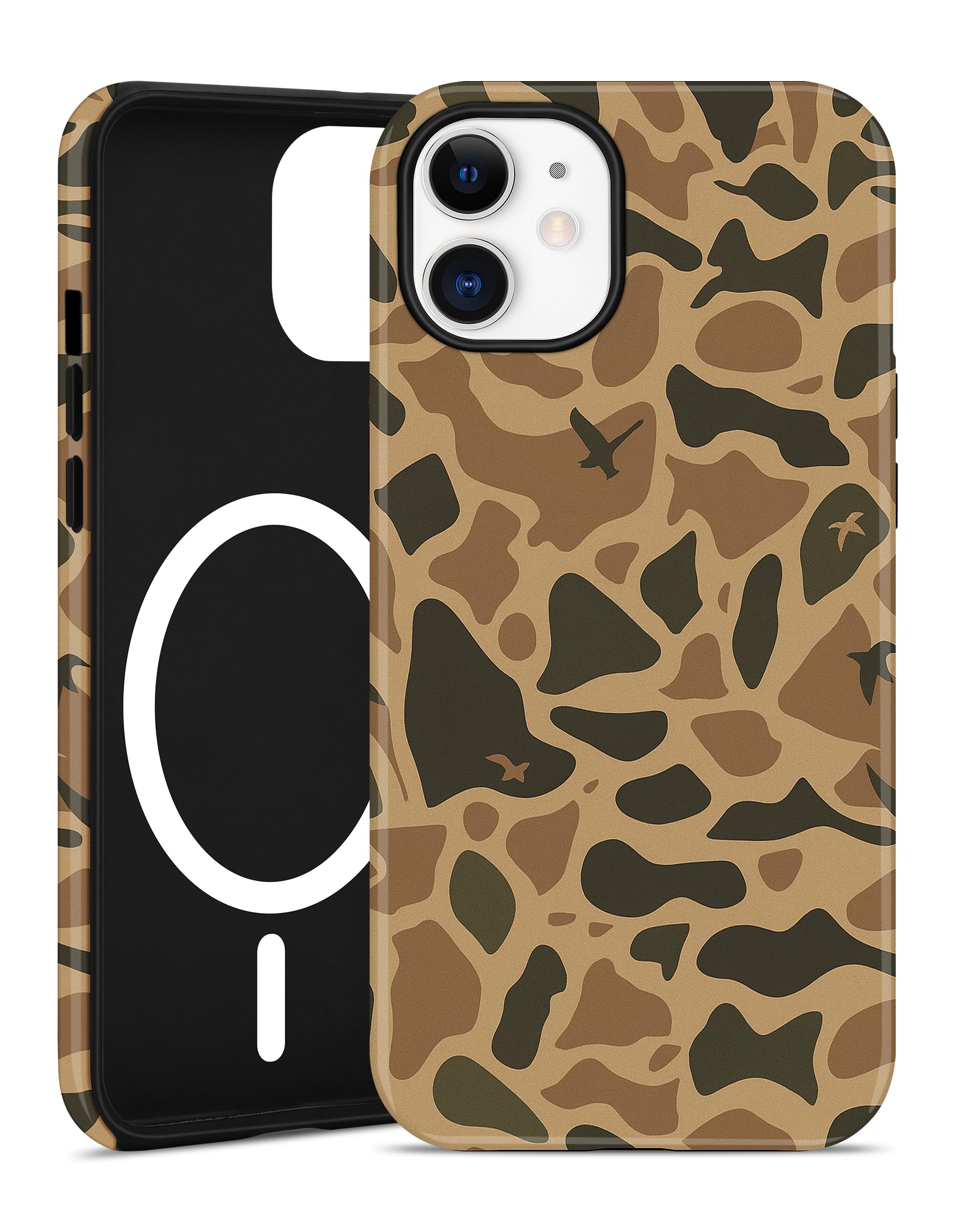 Jusy Compatible with MagSafe Camo Pattern Phone Case for iPhone 11, Camouflage Design iPhone Cover with Wireless Charging（Matte） - Camouflage