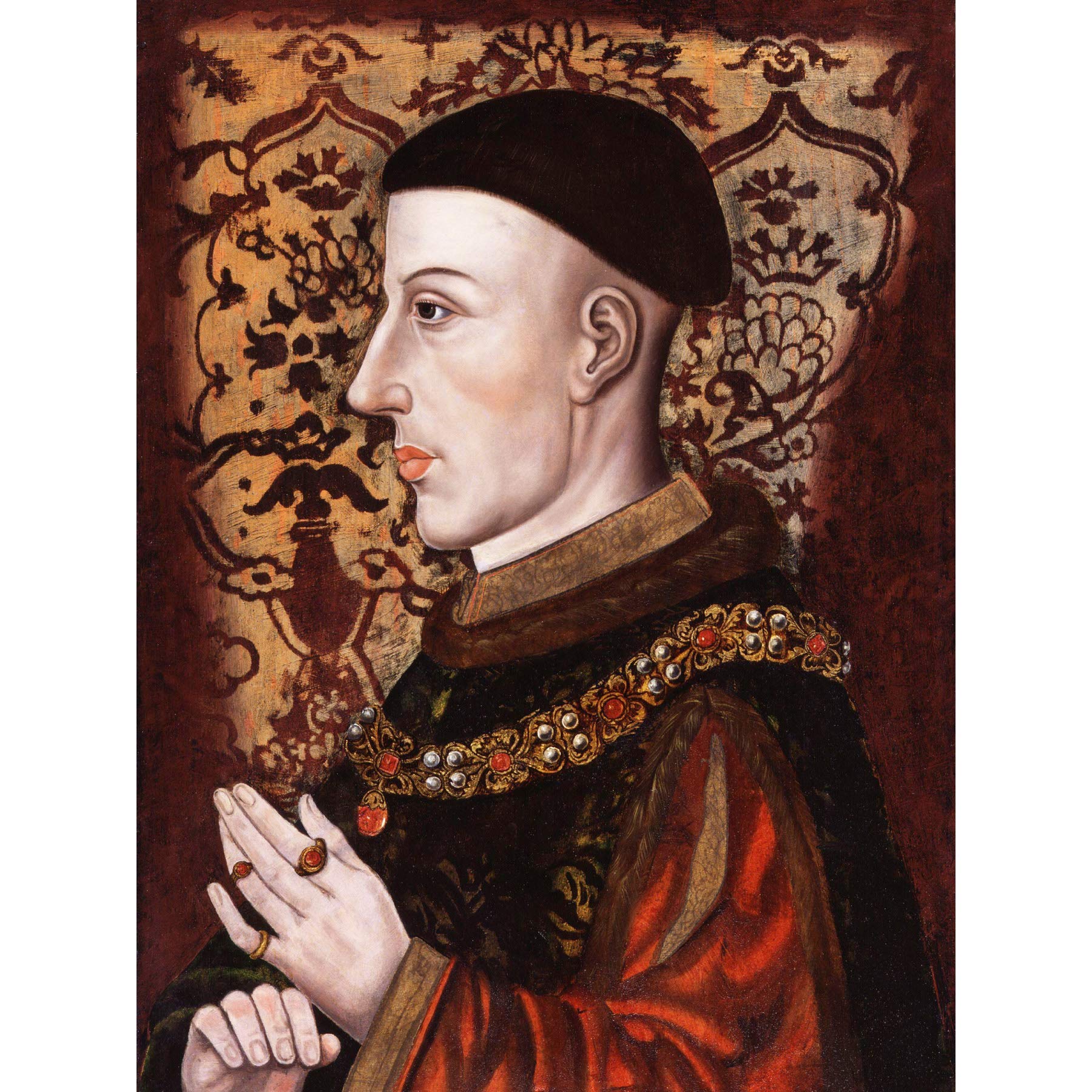 Portrait King Henry V England Painting Royal Historic Large Print Poster Wall Art Decor Picture