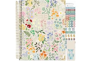 HARDCOVER bloom daily planners 2024-2025 (8.5" x 11") Academic Year Day Planner (July 2024 - July 2025) - Passion/Goal Organizer - Monthly & Weekly Inspirational Agenda Book - Garden Party, Beige