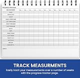 UniBrands Ultimate Gym Workout Log Book XL A5, 100 Workouts, Goals & Progress view 4