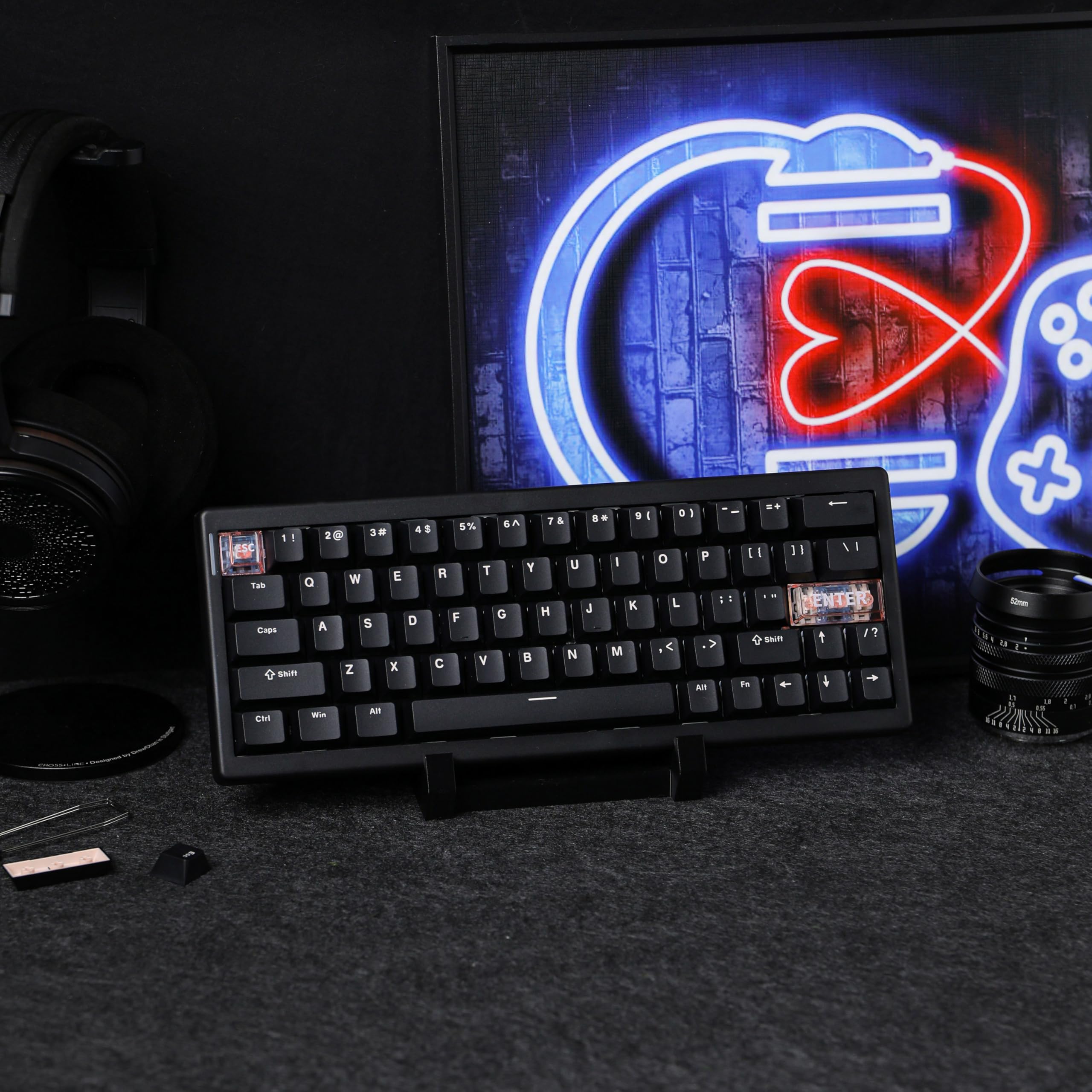 CIDOO C60 HE Wired Rapid Fast Gaming Keyboard with Silent Magnetic Switch, Hall Effect Keyboard with 8K Polling Rate, 0.125ms Latency, 63-Key Compact Layout, Hot-Swappable (Black)