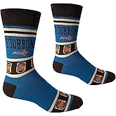 Bourbon Rocks Men's Socks | Bourbon Gift for Men Funny Novelty Fashion Dress Socks | Unique Gifts for Whiskey Lovers | Fun Novelty Apparel
