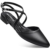 MaxMuxun Women's Ballet Flats Shoes Pointed Toe Low Heel Dress Shoes Comfortable Dressy Flats for Casual Wedding Office Party Business