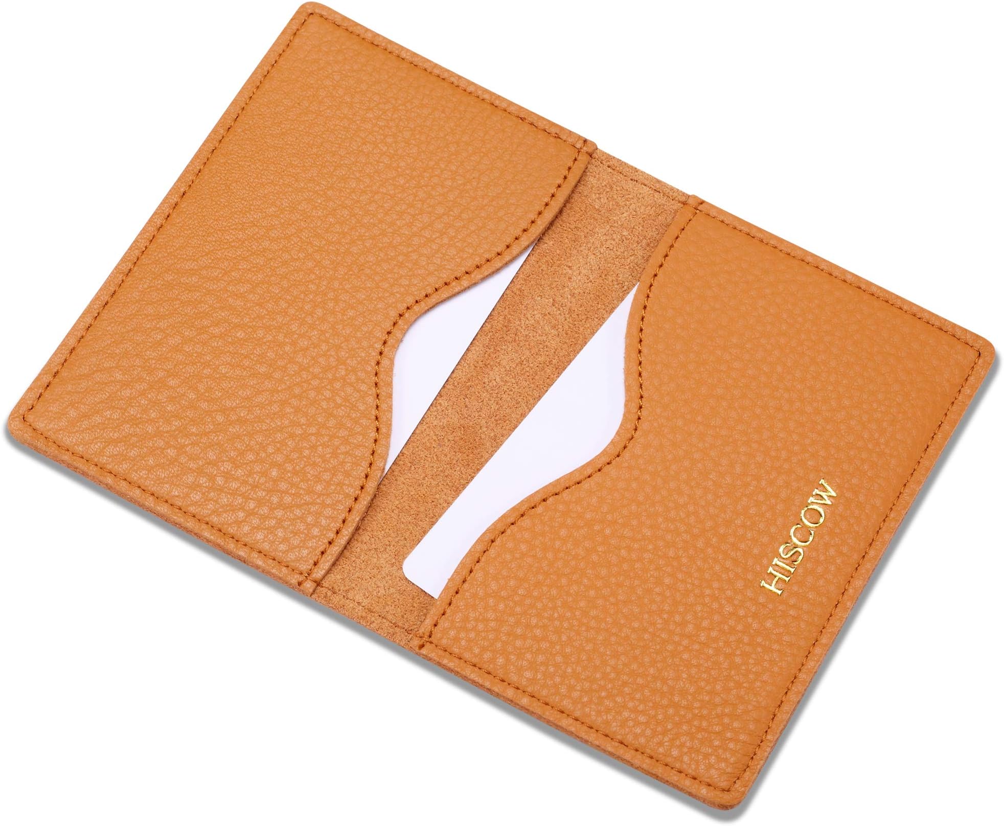 HISCOW Minimalist Thin Bifold Card Holder - Italian Calfskin