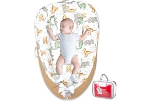 AIBEIRBABY Baby Nest - Baby Lounger for Newborn Pillow, Breathable & Soft 100% Cotton Waffle Cover Co Sleeping for Baby 0-24 Months,Portable Infant Lounger Babies, Baby Floor Seat for Home and Travel