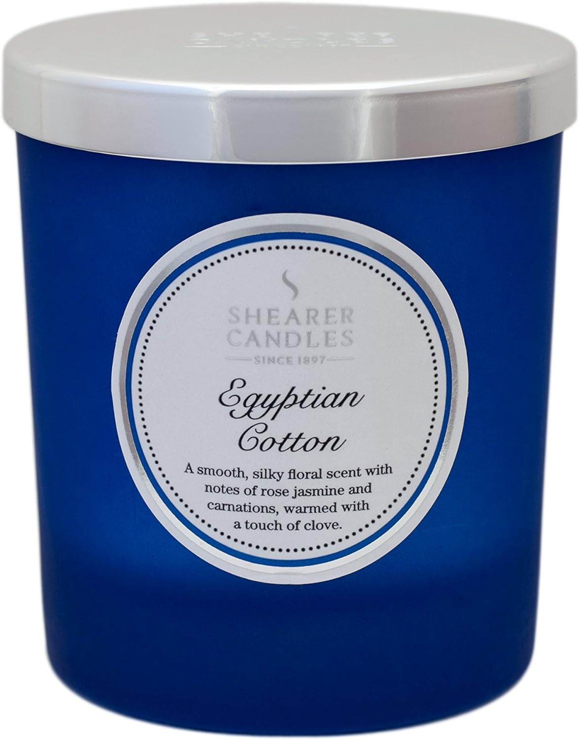 Shearer Candles Egyptian Cotton Scented Jar Candle with Silver Lid Blue Amazon.co.uk Kitchen
